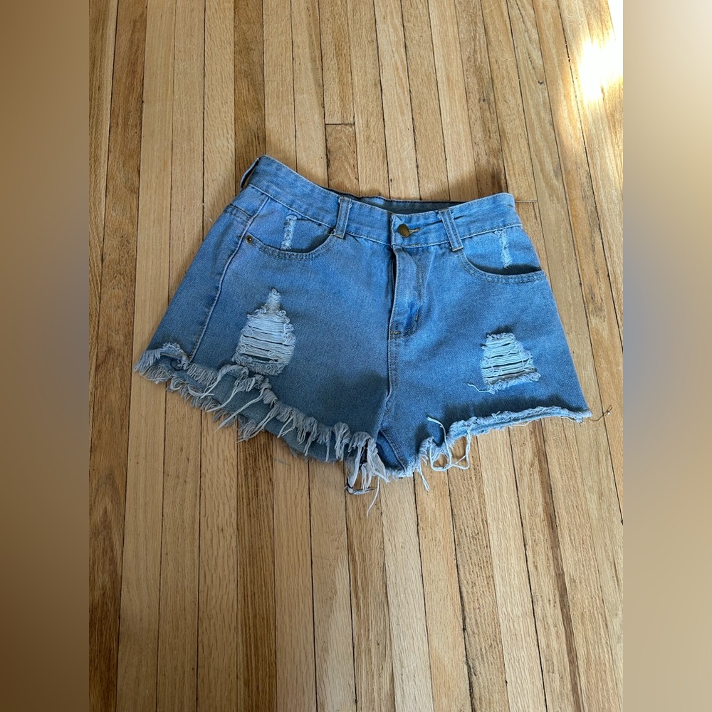 Women's Distressed Denim Shorts